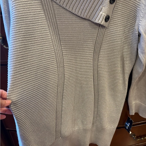 Style & Co. Light Gray Ribbed Sweater - Picture 4 of 4